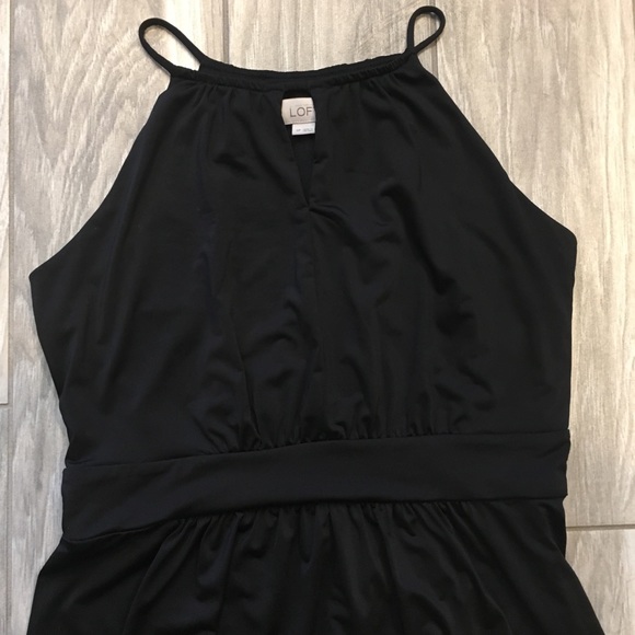 ❌sold❌Loft halter black maxi dress SP - Picture 2 of 7